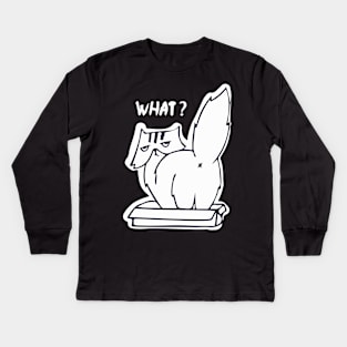 cat what Kids Long Sleeve T-Shirt